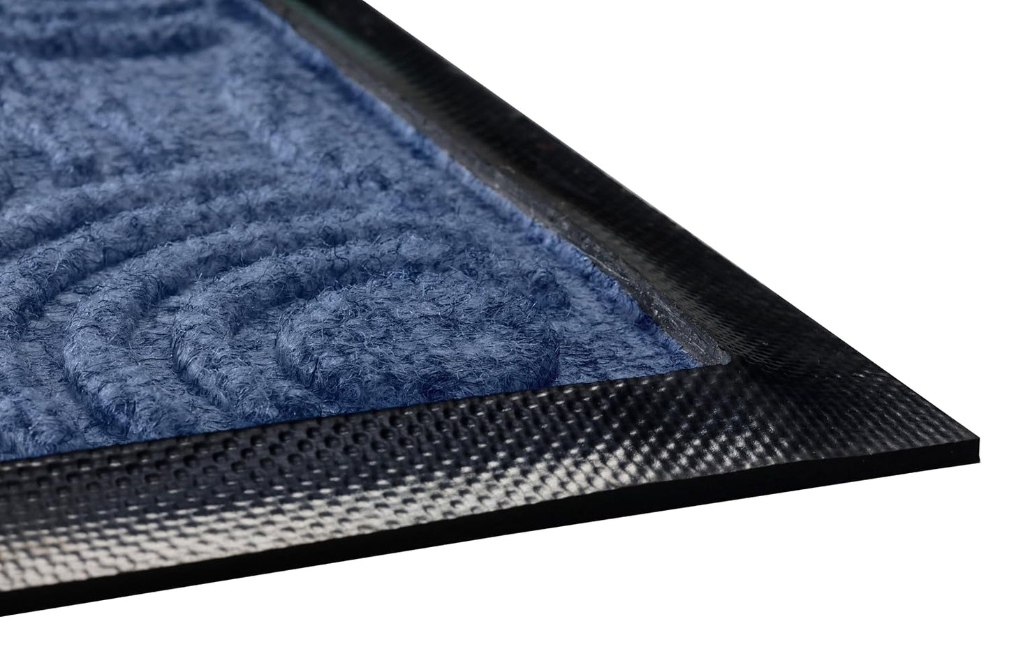 Guardian WGS020304 2' x 3' Indoor/Outdoor Wiper Scraper Floor Mat, Water Guard Spiral Pattern, Rubber Reinforced Ridges Withstand High Traffic, Charcoal