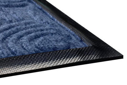 Guardian WGS020304 2' x 3' Indoor/Outdoor Wiper Scraper Floor Mat, Water Guard Spiral Pattern, Rubber Reinforced Ridges Withstand High Traffic, Charcoal