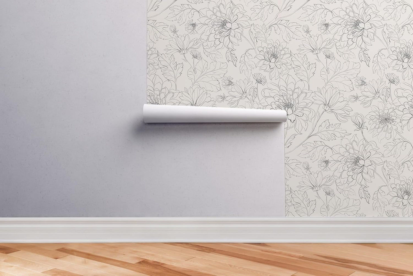 Peel and Stick Wallpaper Roll 17.5 x 216 Whispering Tales Design in Vinyl Sticker Paper for Accent Panels, Bedroom, Kitchen, Office or Shelf Liner