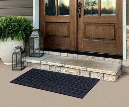 A1HC Outdoor Doormat, Natural Rubber, 18" x48”, Ideal for Outside entryway,Dirt Shoe Scraper,Heavy Duty Door mat for Indoor Outdoor,Rug Mats for Entry,Patio, Welcome Mats
