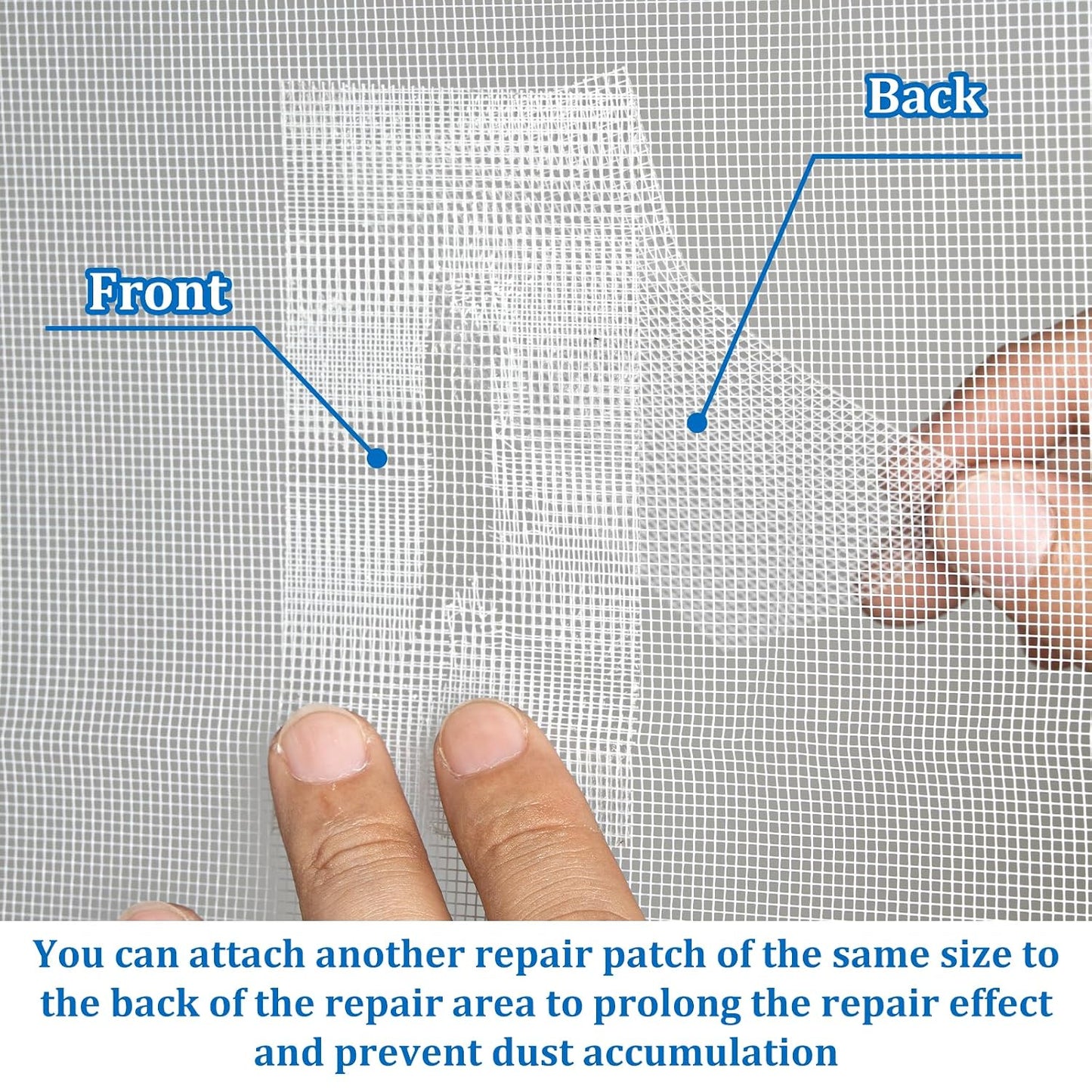 Gray Window Screen Repair Tape 2 in X 35 FT Fiberglass Screen Patch Strong Adhesive Mesh Tape for Window & Door Screen Holes & Tears Repair Kit