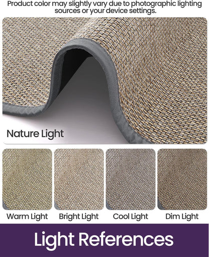 DEXI Ultra Thin Entryway Indoor Door Mat 24x36, Non Slip Rubber Backing Inside Entry Mat, Low Profile Easy Clean Dirt Trapper Doormat for Inside Entrance Patio, Beige