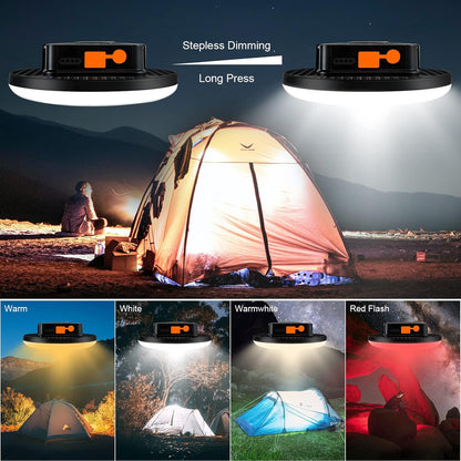 4000LM Flashlight Portable LED Camping Lantern Light 30W with Digital Display and Magnet , IPX5 Waterproof Tent Lights Light for Parents Christmas Gift