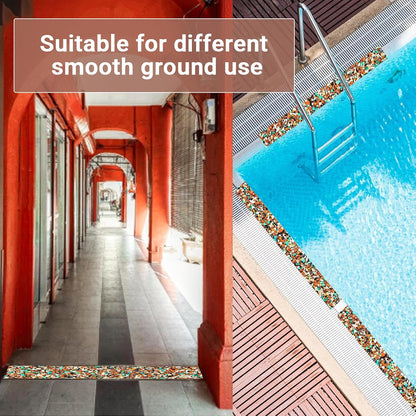 Waterproof Tape for Pools, 4" x15FT Heavy Duty Anti Slip Stair Treads Outdoor Tape Non-Slip Rubber Grip Tape Shower Strips Slip Resistant Tape Traction Tape for Stairs Showers Bathroom Trails