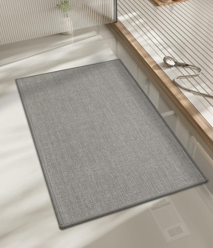 chakme Bathroom Rugs Mat 24x17, Ultra Thin Non Slip Bath Mat Small Quick Dry Absorbent Bath Mat for Bathroom Floor, (Dark Beige, 24"x17")