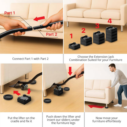 X-Protector Felt Furniture Sliders for Hardwood Floors 24 PCS 1” - Self-Adhesive Furniture Slider - Heavy-Duty Furniture Movers for Hard Surfaces - Felt Sliders - Move Your Furniture Easily!