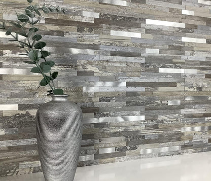 DICOFUN 10-Sheet Peel and Stick Backsplash Wall Tile, PVC Kitchen Backsplash Peel and Stick in Sandstone, 9.4 sq.ft