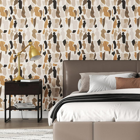 Kitico Modern Peel and Stick Wallpaper, Geometric Self Adhesive Wallpaper, Removable Vinyl Wall Paper for Bedroom Living Room Apartment Wall Decor 17.3"x80".