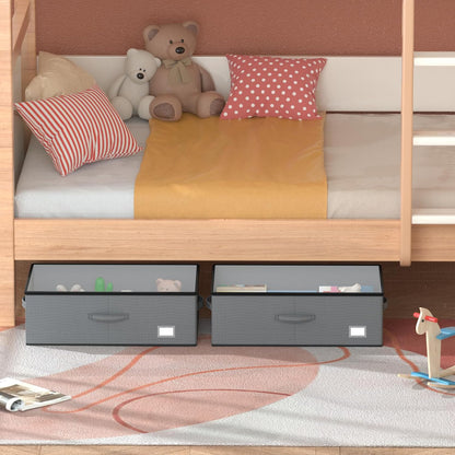 EE-RoomWorld Under Bed Storage with Wheels, No Assemble Required 5.5 inches height grey under bed storage bins,Low Profile Rolling Underbed Shoe Storage containers，dorm underbed storage drawers