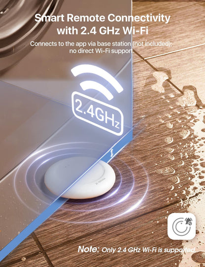 X-Sense Water Leak Detector Kit, Wi-Fi Water Sensor Alarm, SWS0A41 | Base station included for app alerts; water alarm coverage for sinks, heaters, washers, bathrooms, basements and garages