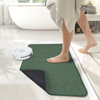 Bath Mat,Ultra Thin Bathroom Rugs,Rubber Bath Mats for Bathroom,No Slip Bath Rugs,Quick Dry,Machine Washable,Low Pile,Absorbent,Shower Outside,Sink,Home Decor Accessories.Grey,1'5"x2'3"(17x27Inch)