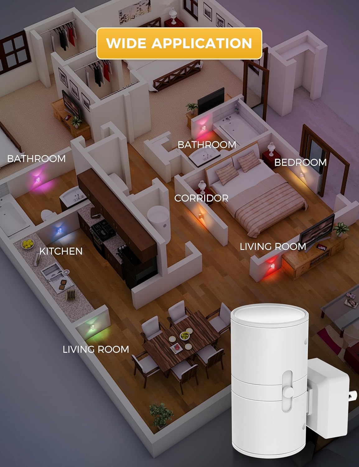 L LOHAS LED Night Light Plug in, Night Lights Plug into Wall, Light Sensor, 0-100LM Soft White 3000K, Dimmable Night Light, Modern Nightlight for Kids Bathroom Hallway Bedroom Kitchen Stairway, 2 Pack