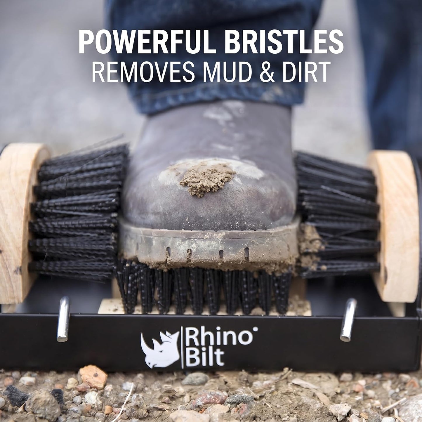 Boot Scraper, Outdoor Shoe Scrubber Cleaner, Heavy Duty Boot Brush, Deluxe Extra Wide