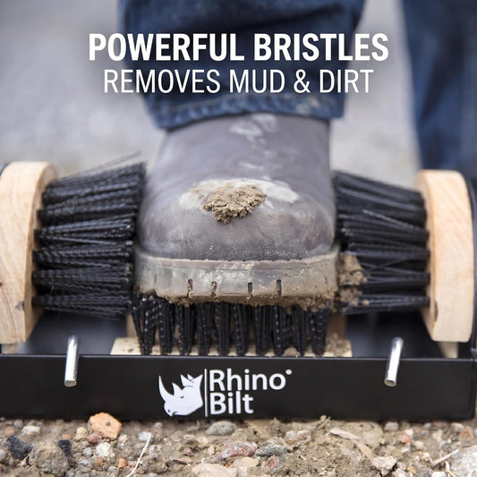 Boot Scraper, Outdoor Shoe Scrubber Cleaner, Heavy Duty Boot Brush, Deluxe Extra Wide