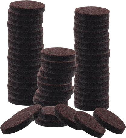 16 Pcs 3"/75mm Felt Furniture Pads Brown Round Self Adhesive | 5mm Thick, Anti Scratch Floor Protectors, For Furniture Feet Chair Legs