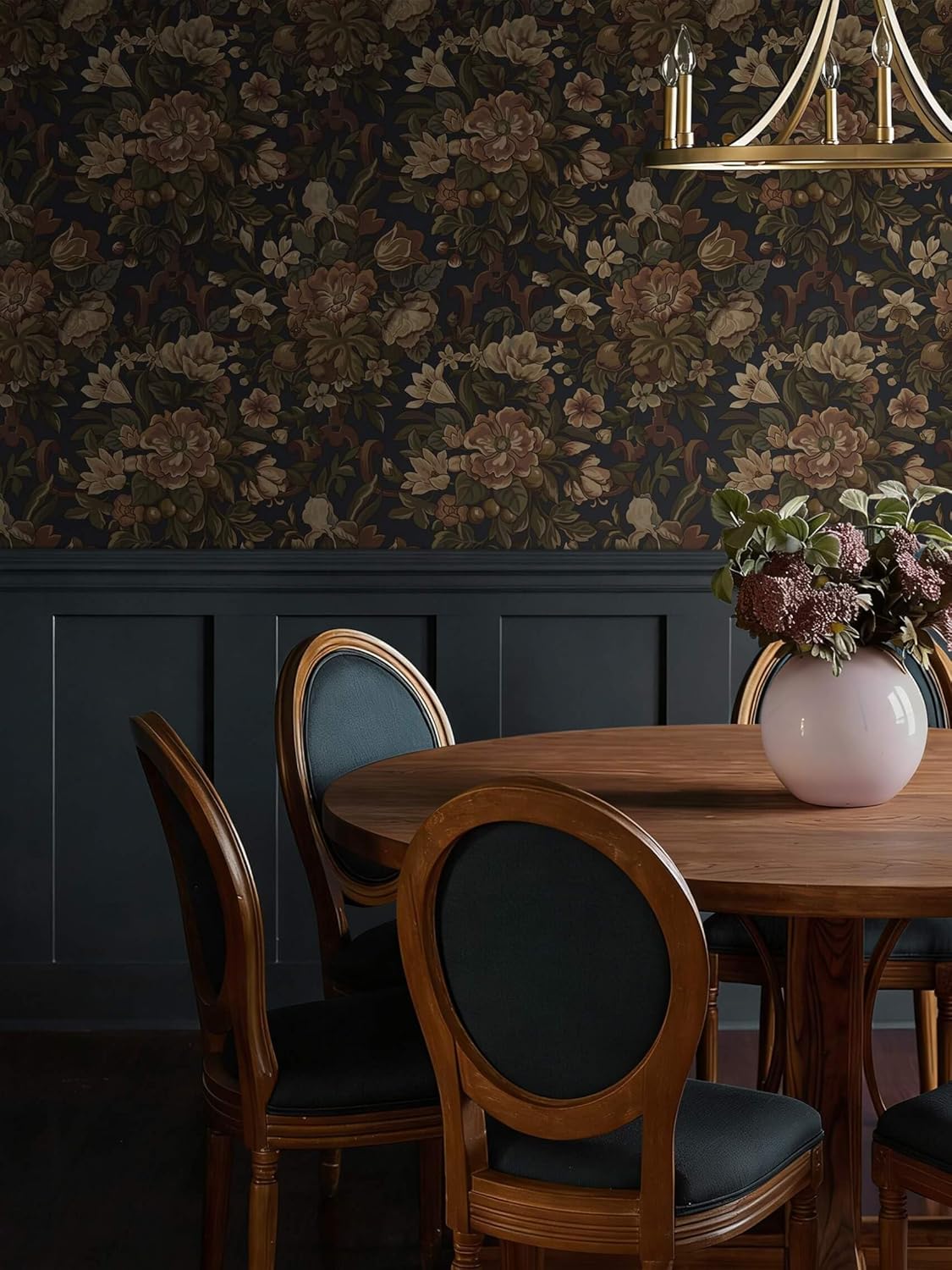 Dimoon 17.3''x78.7'' Peel and Stick Wallpaper Floral Cute Contact Paper Vintage Village Country Cottage Wallpaper Farmhouse Yellow Beige Renter Friendly Geometry Waterproof Embossed Kitchen Bedroom