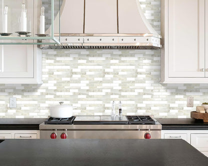 Peel and Stick Backsplash 3D Self Adhesive Wall Tile Brown 10 Sheet | Thick,Sticky,12"x12",Marble,for Kitchen,Bathroom