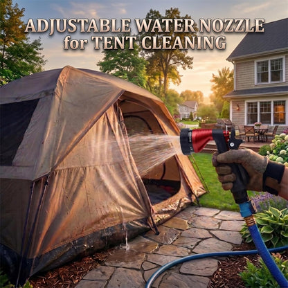 GREEN MOUNT Water Hose Nozzle Spray Nozzle, Metal Garden Hose Nozzle with Adjustable Spray Patterns, Perfect for Watering Plants, Washing Cars and Showering Dogs & Pets