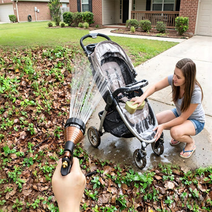 GREEN MOUNT Water Hose Nozzle Spray Nozzle, Metal Garden Hose Nozzle with Adjustable Spray Patterns, Perfect for Watering Plants, Washing Cars and Showering Dogs & Pets