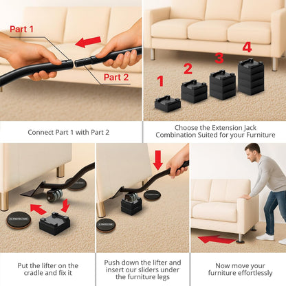 Chair Sliders X-PROTECTOR – Furniture Sliders 40 pcs Carpet Sliders 1” – The Best Furniture Moving Pads – Premium Chair Leg Floor Protectors – Slide Effortlessly with Chair Pads & Protect Your Floor!