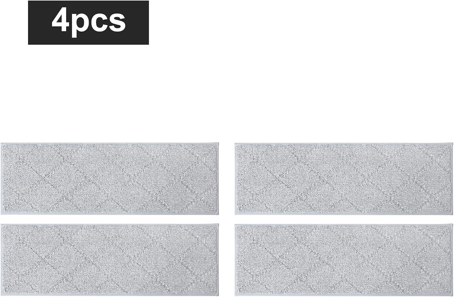 COSY HOMEER Edging Stair Treads Non-Slip Carpet Mat 28inX9in Indoor Stair Runners for Wooden Steps, Edging Stair Rugs for Kids and Dogs, 100% Polyester TPE Backing(4pc, Beige)