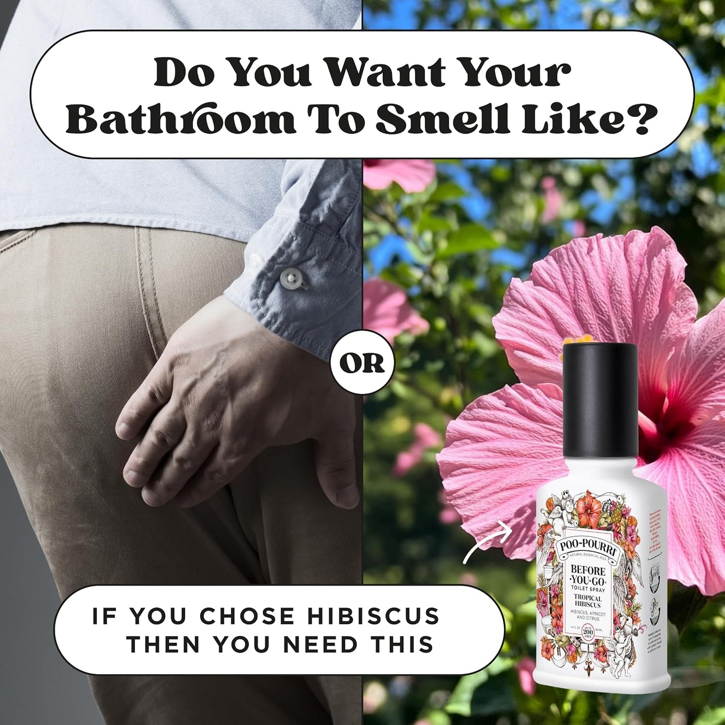 Poo-Pourri Before-You-Go Toilet Spray, Tropical Hibiscus, 2 Fl Oz - Hibiscus, Apricot and Citrus