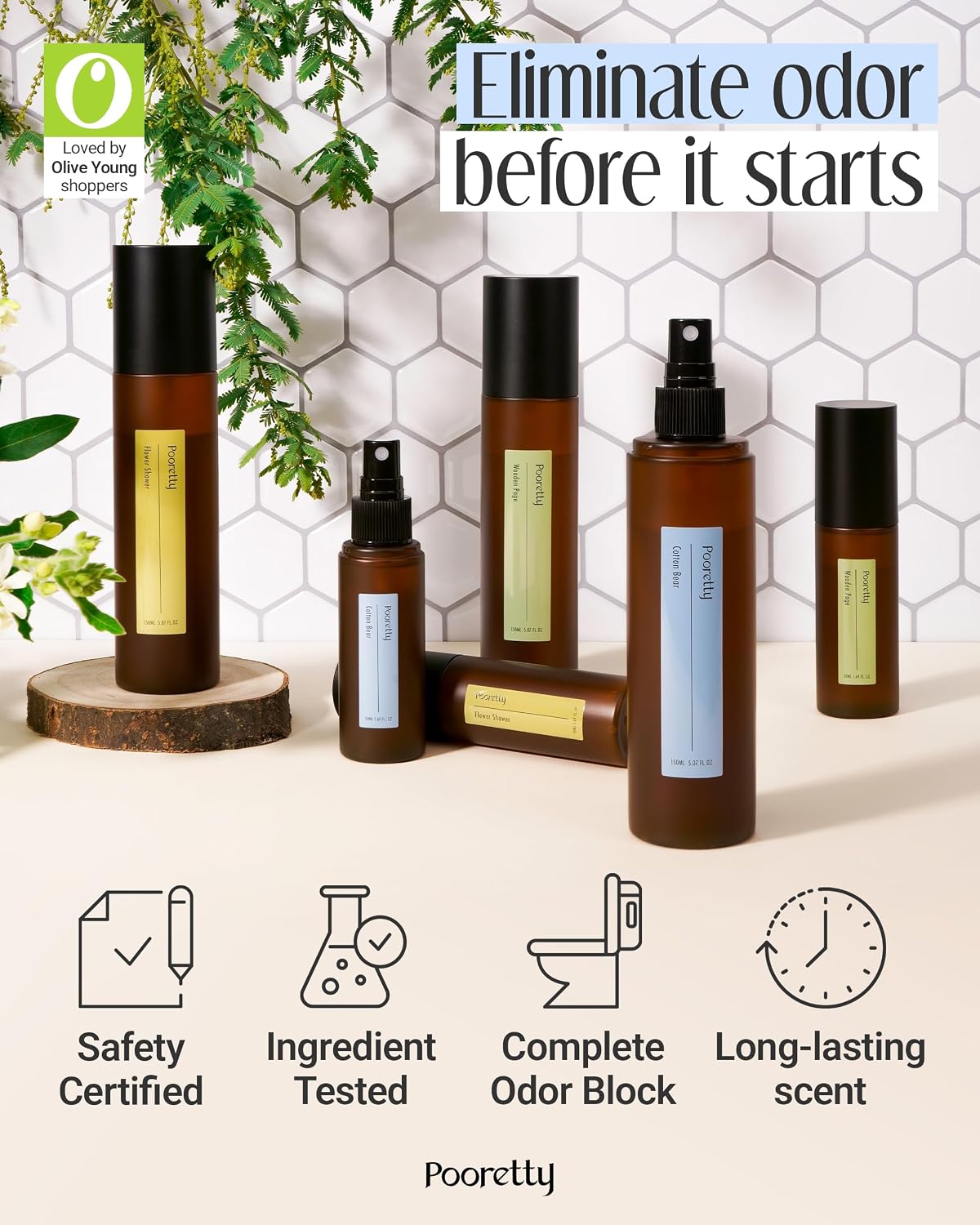 Pre-Poop Aromatic Bathroom Toilet Spray, Potty Deodorizer, Neutralize Bad Odors (1.69 fl.oz.) - Fresh Eucalyptus and Bergamot Scent