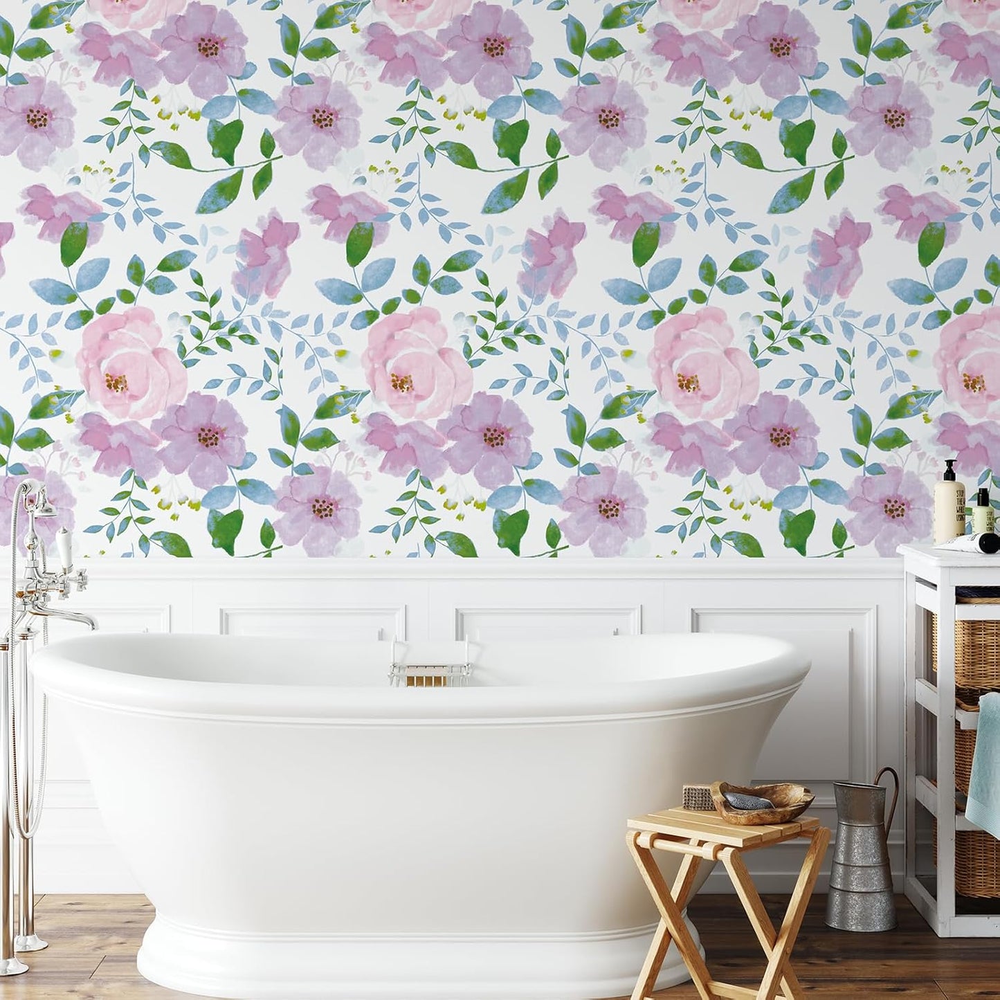 Removable Peel and Stick Wallpaper Boho 17.5 x 118 in Floral for Bedroom Bathroom Easy Peel Off Stick on Wallpaper Contact Paper Renter Friendly Wall Paper
