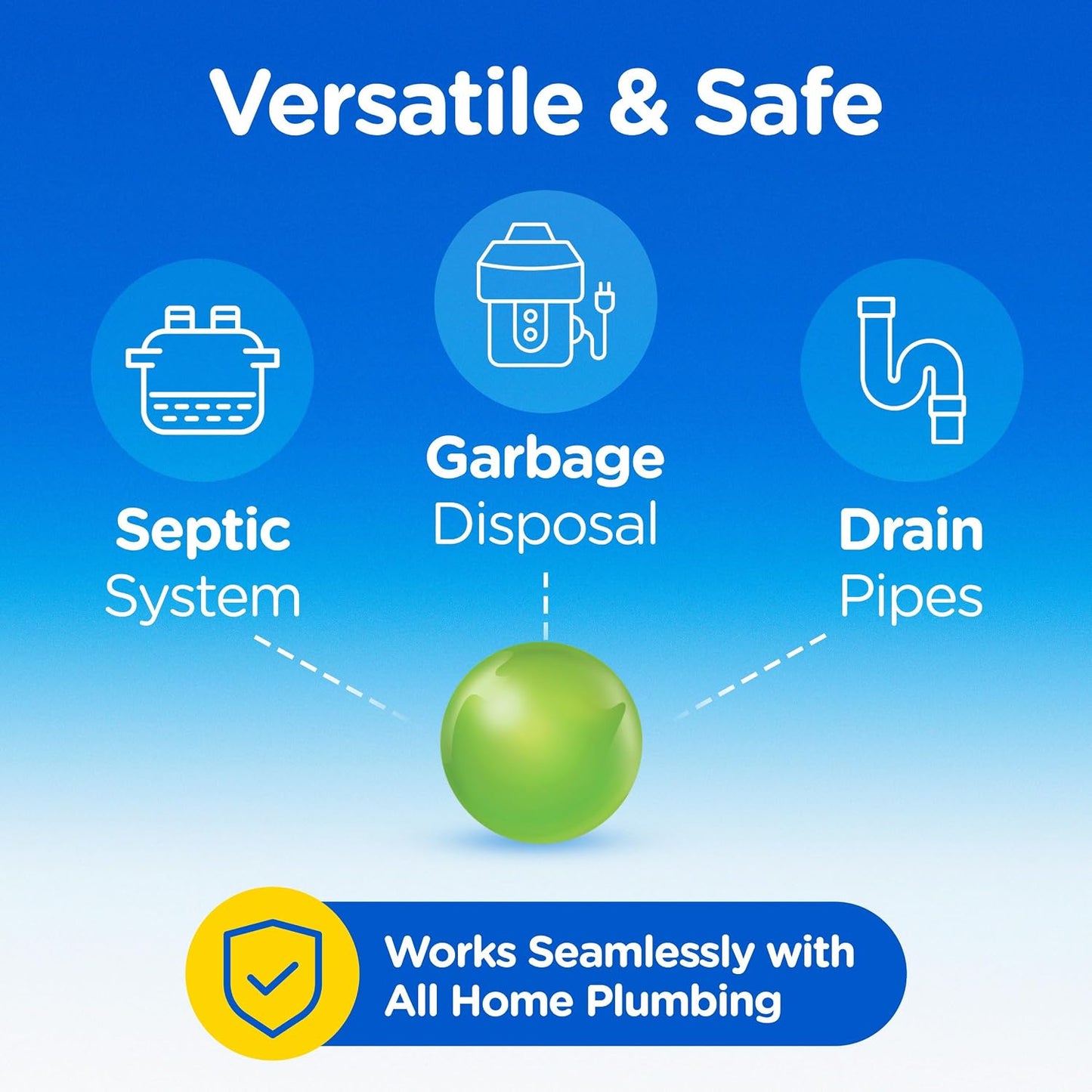 COMPAC HOME Plink Garbage Disposal Cleaner and Deodorizer, Air Fresheners for Garbage Disposal, Lemon Scent, Home Cleaning Products for Kitchen Sink and Clogged Drains, 20 Count (Pack of 1)