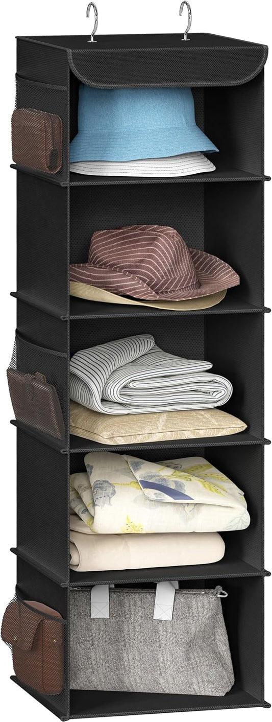 Simple Houseware 6 Shelf Hanging Closet Organizer, Gray