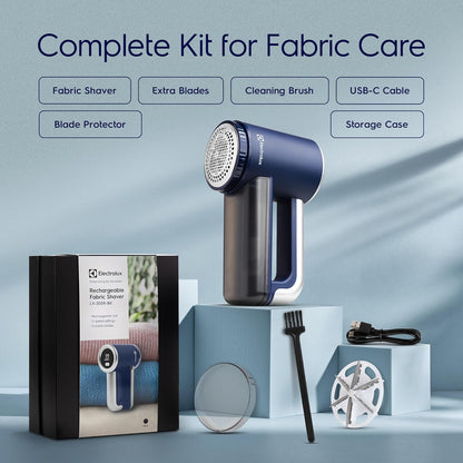 Electrolux Rechargeable Fabric Shaver | 3-Speed Lint Remover for Clothes & Furniture | Eliminates Fuzz & Pilling | Electric Lint Shaver with LED Display & Type-C Fast Charging Port - Black