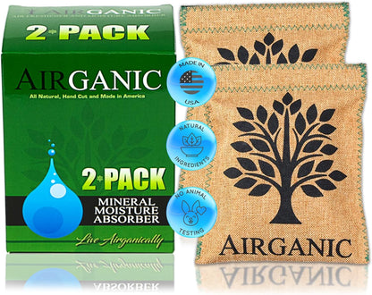 Natural Moisture Absorber Dehumidifier Bags (1-Pack) – Plant & Mineral Desiccant Pouches for Closet, Car, Gun Safe, RV, Bathroom – Reusable Mini Humidity & Odor Control