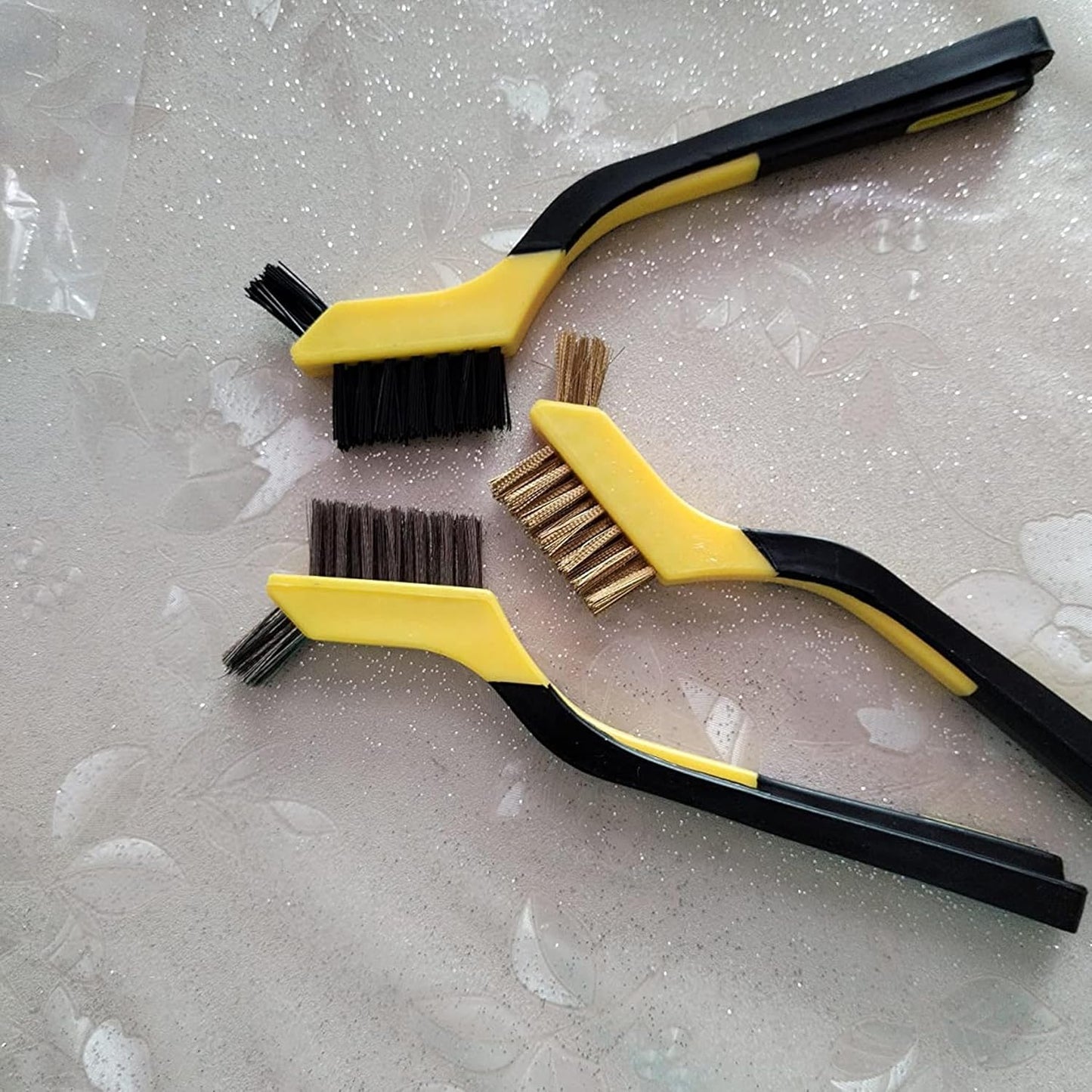 ALLWAY GB Narrow Nylon Stripper & Grout Brush | Soft-Grip Handle, Ideal for Tile and Grout