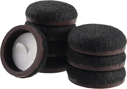 Aneaseit Felt Furniture Pads - Round Chair & Table Leg Protection for Hardwood Floors - Heavy Duty Floor Protectors - Pad Sliders for Chair Legs - 1 inch (25mm) 8 Pack - Black