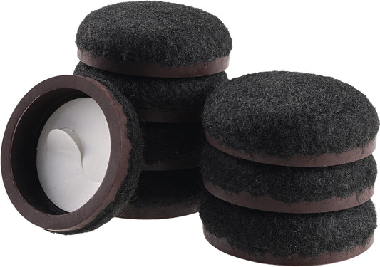 Aneaseit Felt Furniture Pads - Round Chair & Table Leg Protection for Hardwood Floors - Heavy Duty Floor Protectors - Pad Sliders for Chair Legs - 1 inch (25mm) 8 Pack - Black