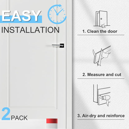 SYIPO 2 Pack Under Door Draft Stopper, 39" Premium Door Sweep Seal Strip Door Weather Stripping, Save Energy & Easy Instal Sound Proof Bottom Seal - Ideal for Keeping Out Cold/Hot Air & Noise