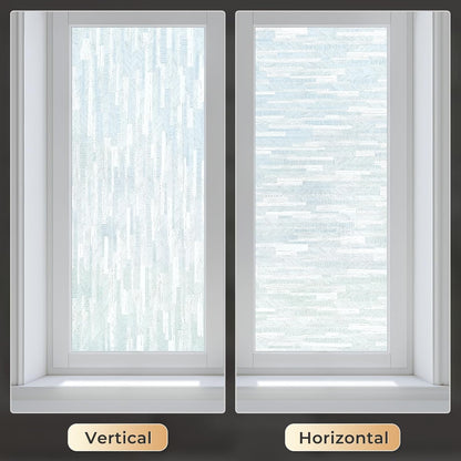 rabbitgoo Window Privacy Film Frosted Glass Film Removable Vinyl Door Coverings UV Blocking Decorative Static Cling Non-Adhesive Window Clings Sticker for Home Decor, 17.5 x 78.7 Inches