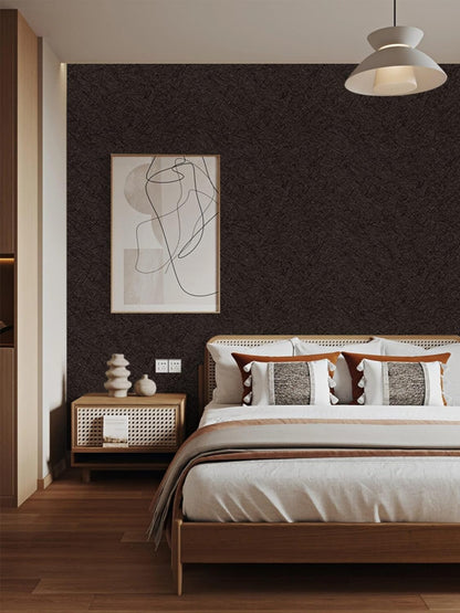 15.7" X 118" Black Silk Wallpaper Embossed Self Adhesive Peel and Stick Wallpaper Contact Paper Removable Waterproof Kitchen Vinyl Wrap Cabinet Furniture Textured Renter Friendly Wall Gift Paper