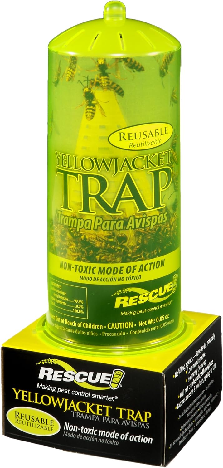 RESCUE! Reusable Yellowjacket Trap - 2 Pack + 2 Ten-Week Refills