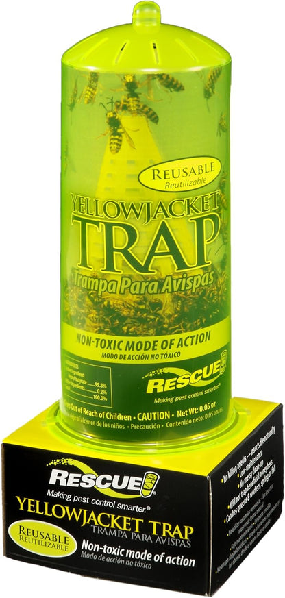 RESCUE! Reusable Yellowjacket Trap - 2 Pack + 2 Ten-Week Refills