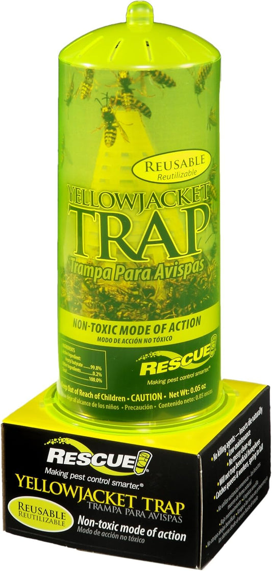 RESCUE! Reusable Yellowjacket Trap - 2 Pack + 2 Ten-Week Refills