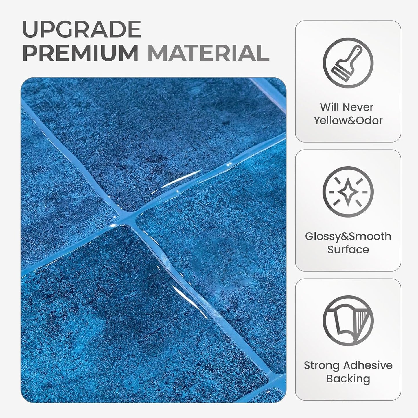 5 Sheets Peel and Stick Backsplash, Self Adhesive Wall Tiles, 3D Adhesive Tile Backsplash, 12"x12"Premium Self Adhesive Wall Tiles Peel and Stickfor Kitchen, Bathroom, RV(Spring Moss)