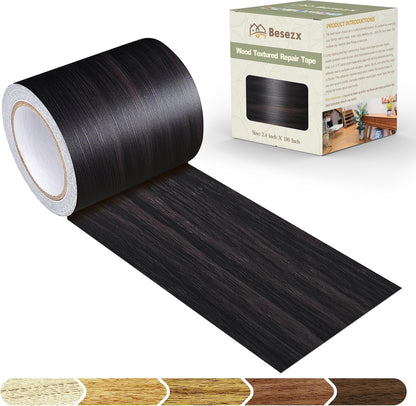 Besezx Wood Grain Repair Tape, 2.4" X15', Self Adhesive Wood Grain Repair Patch for Tables, Chairs, Baseboards, Doors, Windows, Floors, All Kinds of Furniture Renovation, Handicraft DIY. (Natural oak)