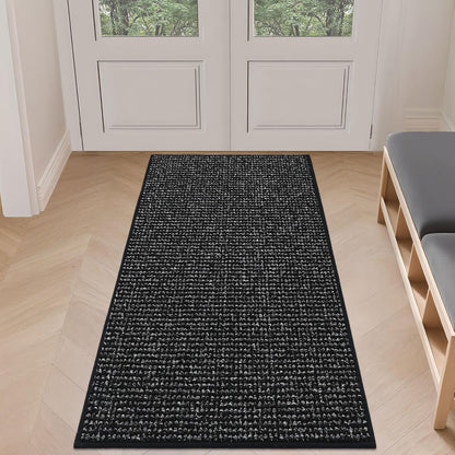 BEQHAUSE Dirt Trapper Door Mat 20" x 32", Non-Slip Washable Doormats Entrance Mat, Dirt Resistant and Absorbent Welcome Mat, Low Profile Floor Mats for Front Back Door and Entryway, Beige