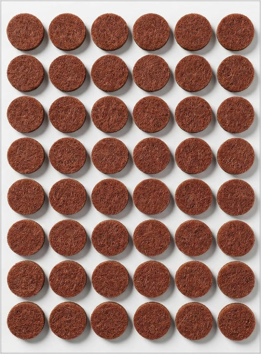Nogeqi 48Pcs Small Felt Pads for Chairs Table Leg and Doors 1/2 Inches Diameter Small Felt Pads Door Bumpers for Furniture Feet Protect Your Hardwood Floors
