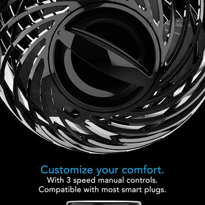 Vornado Pivot Clip Personal Air Circulator, 3-Speed, Portable Desk Fan with Multi-Surface Clip, 360-Degree Adjustable Axis, 9 in Tall, 4 in Diameter, Whisper Quiet, Ice White