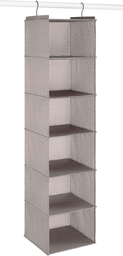 Whitmor 5 Section Closet Organizer - Hanging Shelves with Sturdy Metal Frame