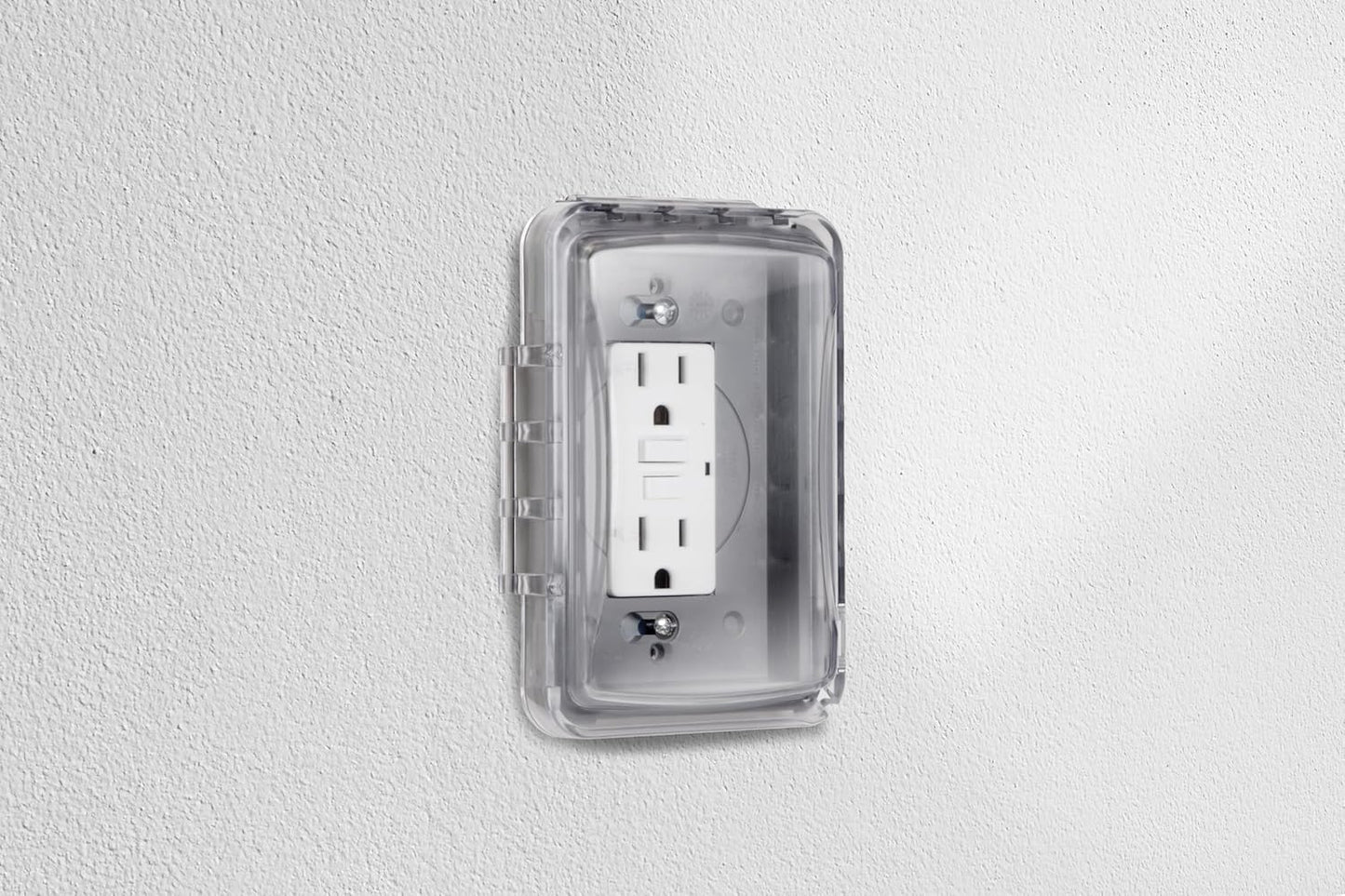 TayMac MM110C Weatherproof Single Outlet Outdoor Receptacle Cover, 5/8 Inches Deep, Clear