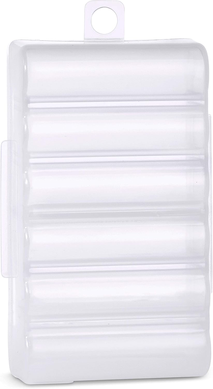 GlossyEnd Set of 4 - Two C and Two D Battery Storage Box, Battery Storage Case, Battery Holder Clear (C - D)