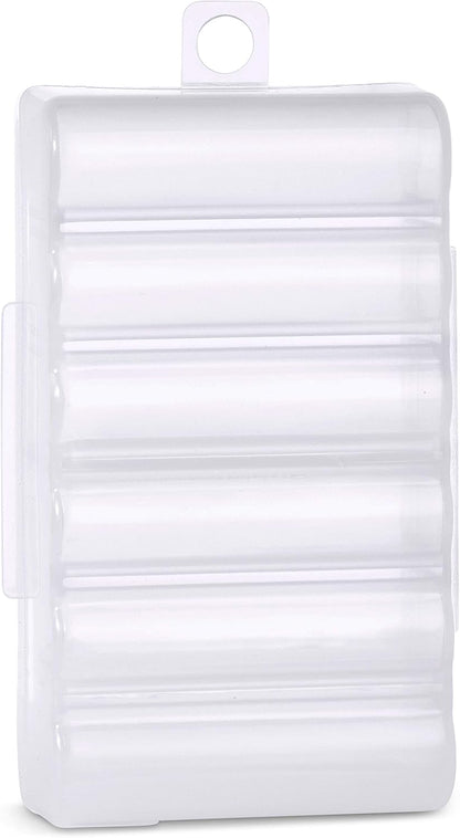 GlossyEnd Set of 4 - Two C and Two D Battery Storage Box, Battery Storage Case, Battery Holder Clear (C - D)
